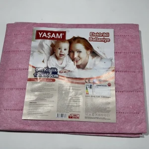 Електропростирадло 120×160 см із терморегулятором, 2 режими нагрівання Рожевий