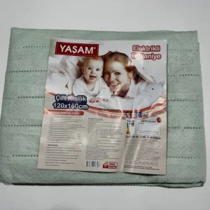 Електропростирадло 120×160 см із терморегулятором, 2 режими нагрівання Салатовий