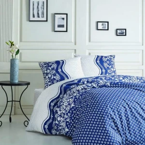 Комплект постільної білизни  Kristal  Євро 200х220 см Рафонс Синій