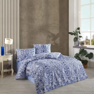 Комплект постільної білизни  Kristal  Євро 200х220 см Рафонс Блакитний