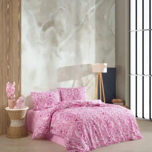 Комплект постільної білизни  Kristal  Євро 200х220 см Рафонс Рожевий