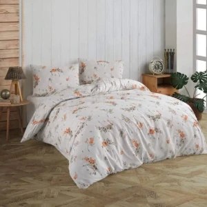 Комплект постільної білизни  Kristal  Євро 200х220 см Рафонс Кремовий