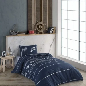 Комплект постільної білизни  Kristal  Полуторний 160х220 см Рафонс Синій