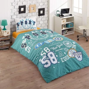 Комплект постільної білизни  Kristal  Полуторний 160х220 см Рафонс Спорт м'ятний