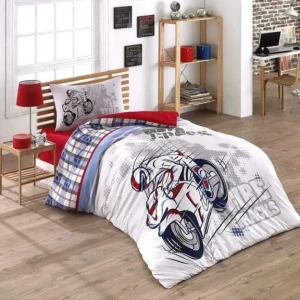 Комплект постільної білизни  Kristal  Полуторний 160х220 см Рафонс Мотоцикл