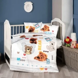 Комплект дитячої постільної білизни в ліжечко First Choice Baby 100х150 Сатін-Digital Ведмеді