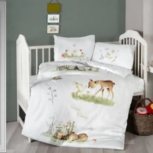 Комплект дитячої постільної білизни в ліжечко First Choice Baby 100х150 Сатін-Digital Бембі