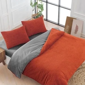 Комплект оксамитової постільної білизни Merinos Eternity 160×220 см Велсофт Оранжевий