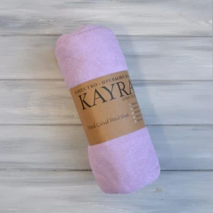 Простирадло на гумці  Kayra  Махрове  90 x 200 +25 см Бузковий