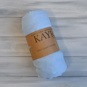 Простирадло на гумці  Kayra  Махрове  90 x 200 +25 см Небесний