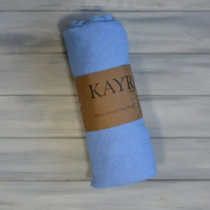 Простирадло на гумці  Kayra  Махрове  90 x 200 +25 см Синій