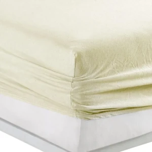 Простирадло на гумці  Kayra lux Трикотажне  140 х 200 см.+25 см Кремовий