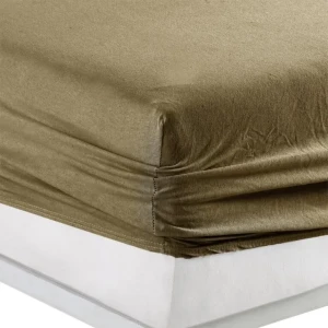 Простирадло на гумці  Kayra lux Трикотажне  200 х 220 см.+25 см Коричневий