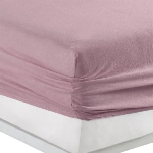 Простирадло на гумці  Kayra lux Трикотажне  90 х 200 см.+25 см Рожевий