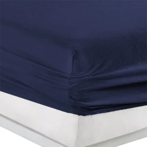 Простирадло на гумці Kayra lux Трикотажне  90 х 200 см.+25 см Темно-синій