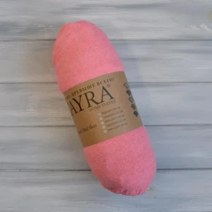 Простирадло на гумці  Kayra  Махрове  200 x 220 +25 см Кораловий