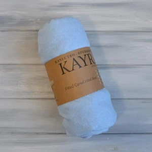 Простирадло на гумці  Kayra  Махрове  200 x 220 +25 см Небесний
