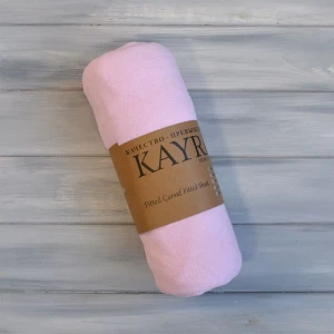 Простирадло на гумці  Kayra  Махрове  200 x 220 +25 см Пудровий