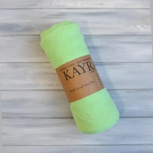 Простирадло на гумці  Kayra  Махрове  200 x 220 +25 см Салатовий