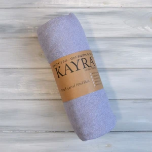 Простирадло на гумці  Kayra  Махрове  200 x 220 +25 см Блідо-фіолетовий