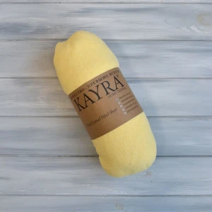 Простирадло на гумці  Kayra  Махрове  140 x 200 +25 см Жовтий