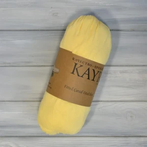 Простирадло на гумці  Kayra  Трикотажне  140 х 200 см.+25 см Жовтий