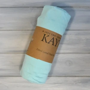 Простирадло на гумці  Kayra  Трикотажне  160 х 200 см.+25 см Світло-бірюзовий