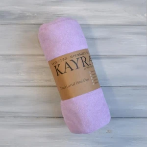 Простирадло на гумці  Kayra  Махрове  180 x 200 +25 см Бузковий