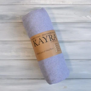 Простирадло на гумці  Kayra  Махрове  180 x 200 +25 см Світло-фіолетовий