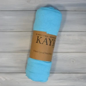 Простирадло на гумці  Kayra  Трикотажне  180 х 200 см.+25 см Бірюзовий