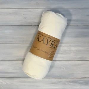 Простирадло на гумці  Kayra  Трикотажне  200 х 220 см.+25 см Кремовий