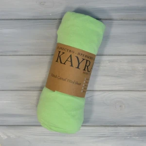 Простирадло на гумці  Kayra  Трикотажне  200 х 220 см.+25 см Салатовий