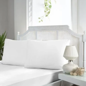 Простирадло на гумці з наволочками First Choice Сатин  180х200см Білий