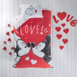 Комплект дитячої постільної білизни  TAC  Полуторний 160х220 см Ранфонс Мінні та Міккі