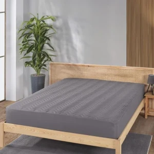 Наматрацник стьобаний водонепроникний з бортиком 30см по периметру Kayra 140х200 Графітовий