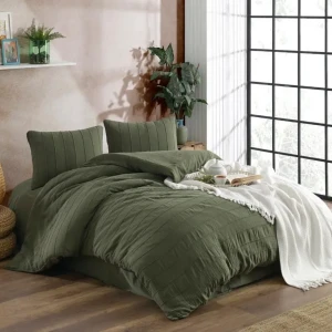 Комплект постільної білизни  Sikel Patara  Євро 200х220 см Муслін Зелений