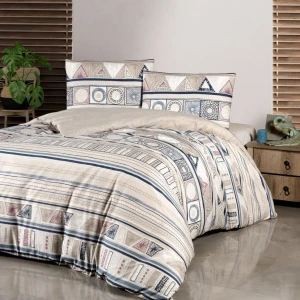 Постільна білизна First Choice Ранфорс Homesko Полуторне 160 х 220 см Bohem Ekru