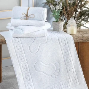 Рушник махровий для ніг 50см х 70см Білий готельний