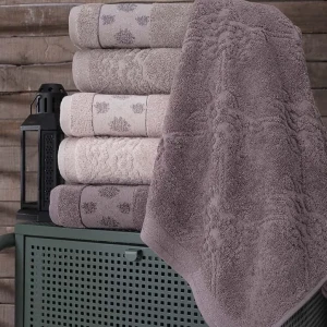 Набір махрових  рушників для лиця Pupilla 50см х 90см Лаванда 6шт