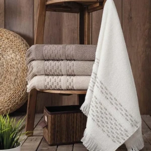 Набір махрових  рушників для лиця Pupilla 50см х 90см Сторі 4 шт