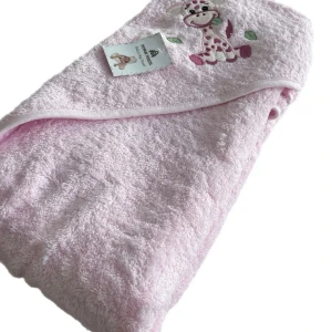 Дитячий рушник-куточок для купання Doro махровий 100см х 100 см Рожевий