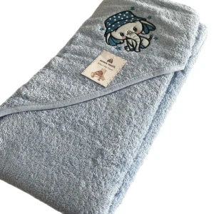 Дитячий рушник-куточок для купання Doro махровий 100см х 100 см Блакитний