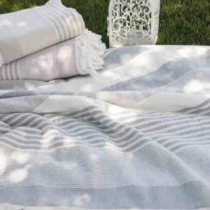 Пляжний рушник пештемаль Pupilla Atina Mor — 90x170 см, 100% бавовна, Туреччина