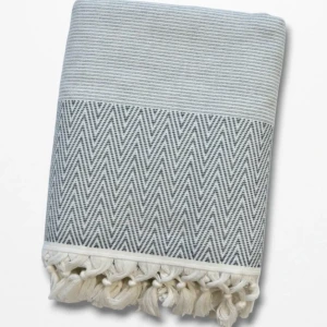 Пляжний рушник пештемаль Pupilla Канада Сірий — 90x170 см, 100% бавовна, Туреччина