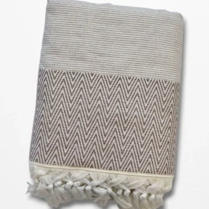 Пляжний рушник пештемаль Pupilla Канада Коричневий — 90x170 см, 100% бавовна, Туреччина