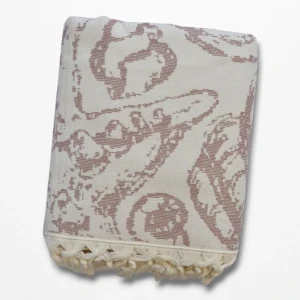 Пляжний рушник пештемаль Pupilla Лагуна Рожевий — 90x170 см, 100% бавовна, Туреччина