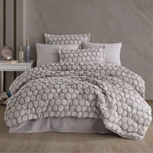 Комплект постільної білизни з ковдрою Clasy Велсофт Полуторний Perle Ekru