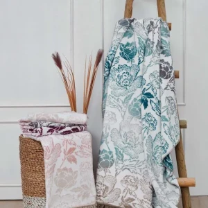 Плед бавовняний  Aksu 180×220 см  Квіти