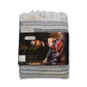 Плед бавовняний  Aksu 160×220 см  Сірий