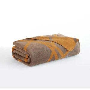 Плед Istanbul Гірчичний — великий плед 200×220 см, бавовна + акрил, у подарунковій коробці